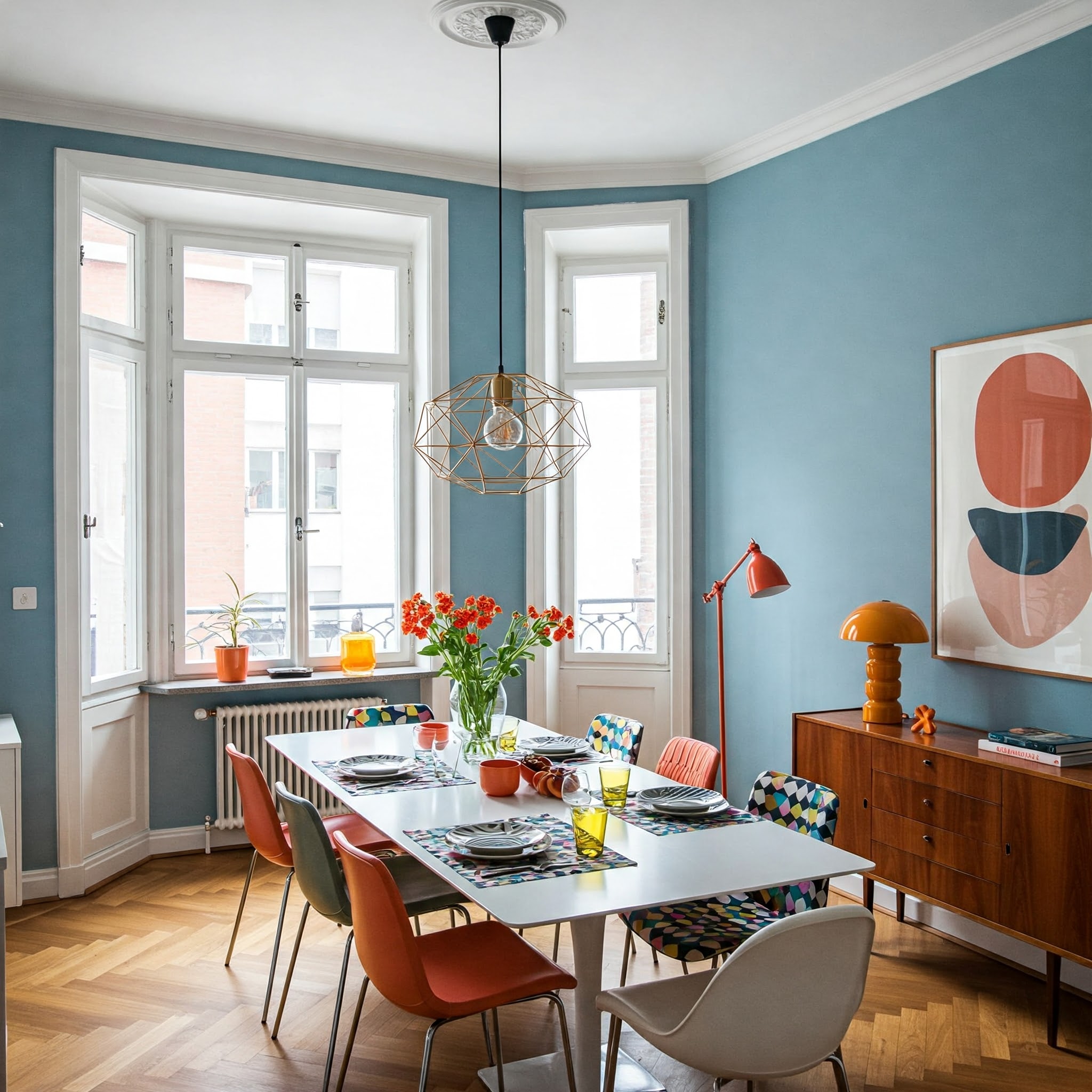Stylish dining space at Sue's Stays